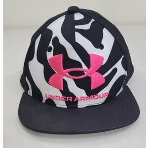 Under Armour Adjustable Youth Hat Black with Hot Pink Sporty Punk Outdoorsy NWOT